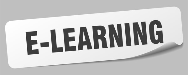 e-learning sticker. e-learning label