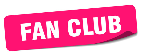 fan club sticker. fan club label