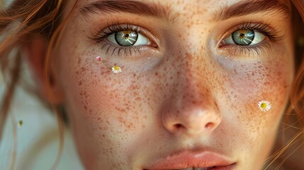 Natural Beauty, Images emphasizing the beauty of individuals without heavy makeup, promoting natural aesthetics