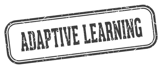 adaptive learning stamp. adaptive learning rectangular stamp on white background