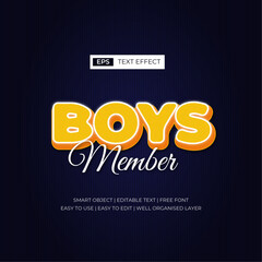 Boys text style effect