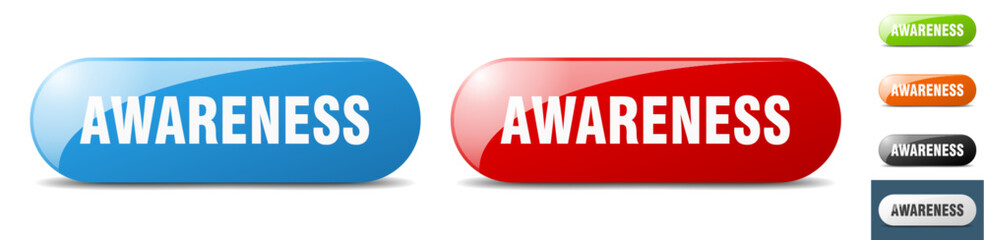 awareness button. key. sign. push button set