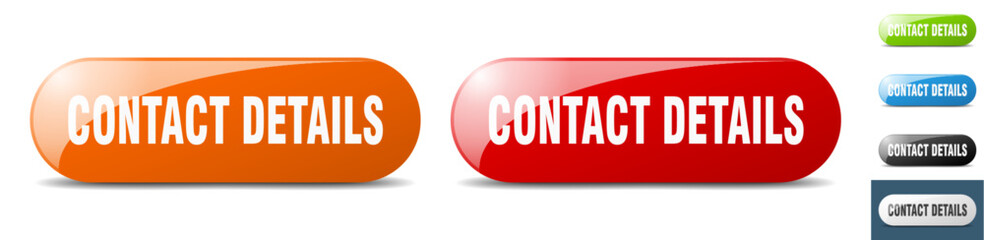 contact details button. key. sign. push button set