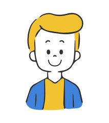 カーディガンを羽織った男性