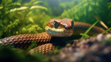 snake in the forest floor
