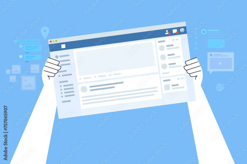 Wall mural business concept illustration. vector illustration of web programming, coding, seo, web design and d