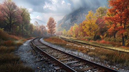 Along the train tracks, stunning landscapes unfold, showcasing the beauty of nature at every turn.