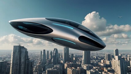 Fototapeta na wymiar Skybound Dreams: The Era of Flying Cars
