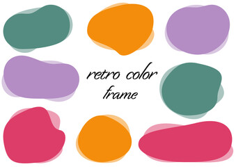 くすみカラーの流体シェイプふきだしセット　Fluid shape speech bubble set in dull colors