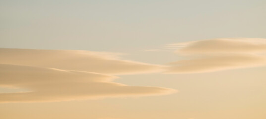 soft colorful clouds at the sky during sundown panorama