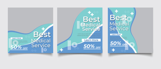 Medical Health Treatment Services Banner Social Media Post Template