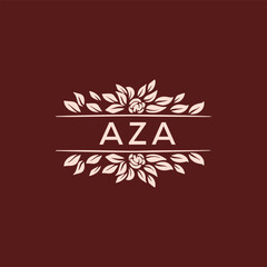 AZA  logo design template vector. AZA Business abstract connection vector logo. AZA icon circle logotype.
