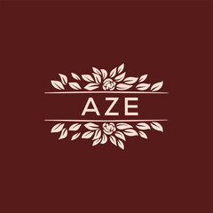 AZE  logo design template vector. AZE Business abstract connection vector logo. AZE icon circle logotype.
