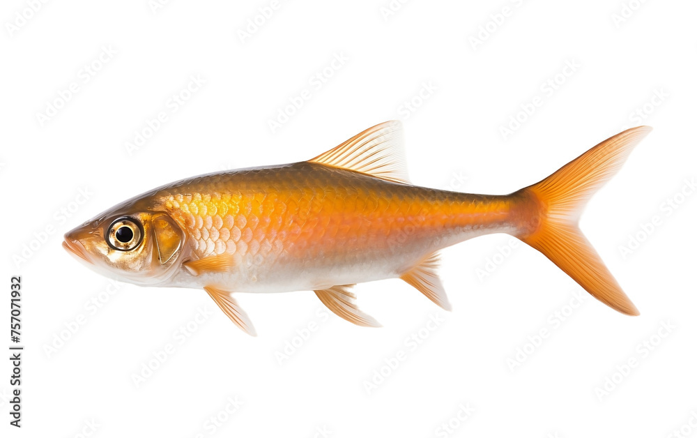Sticker Vibrant image of a tetra fish in a pristine aquarium. Isolated On PNG OR Transparent Background. - Stickers