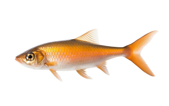 Vibrant image of a tetra fish in a pristine aquarium. Isolated On PNG OR Transparent Background.