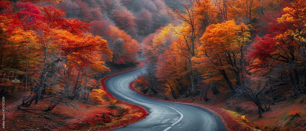 Canvas Prints road in mountains