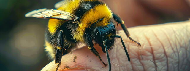 bumblebee sting close-up