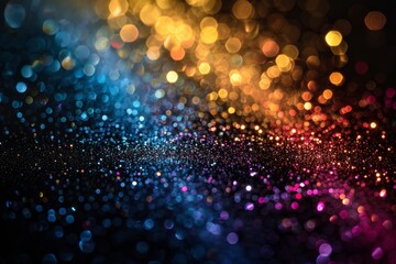 Fototapeta premium Happy Pride month! Abstract rainbow bokeh glitter lights background. for queers. Rainbow flag. Lesbian, gay, bisexual and transgender proud of sexual orientation or gender identity. 