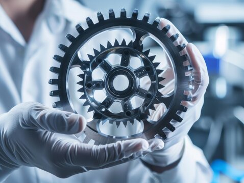 Delicate hands delicately adjusting the intricate components