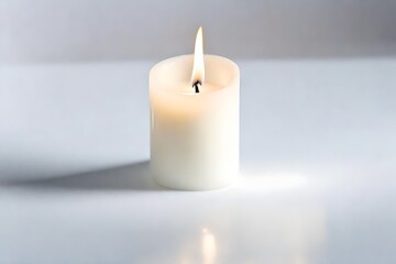 Obraz na płótnie Canvas white candle with beautiful back ground