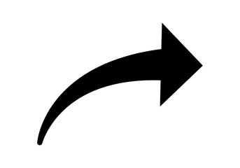 Icono negro de flecha negra de compartir o reenviar. 