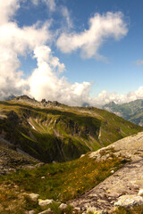 Fototapeta na wymiar The 5-Lakes Hike, Bad Ragaz, Switzerland.