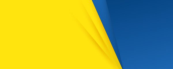 A yellow banner template design. Blue and yellow abstract banner vector illustration