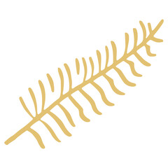 Obraz premium Golden leaf floral stem bunch tree vector decoration can change color