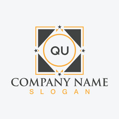 Letter QU logo design template for your company