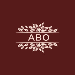 ABO  logo design template vector. ABO Business abstract connection vector logo. ABO icon circle logotype.
