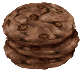 Watercolor cookies illustration