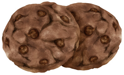 Watercolor cookies illustration