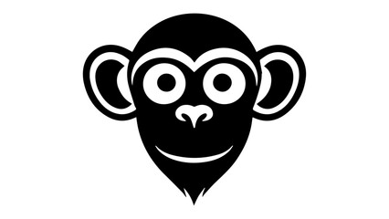 monkey face vector shape, silhouette, design