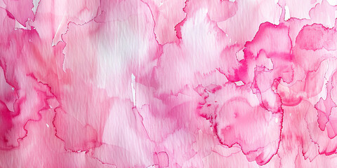  pink  watercolor background on white background, banner - obrazy, fototapety, plakaty