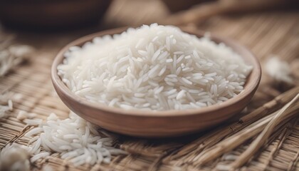 Photo thai uncooked white rice