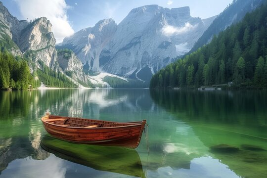 Serene Lake in the Mountains