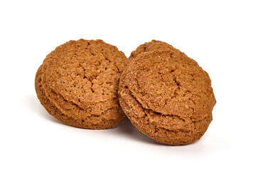 Oatmeal Cookies, isolated on white background.