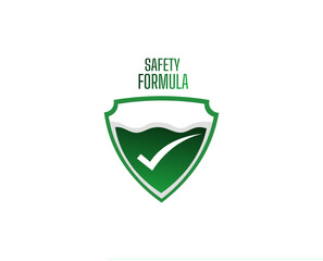 Safety logo . Green Safety logo . Safety Icon.