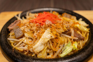 久米島の美味しい鉄板焼きそば