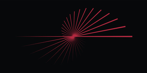 Black abstract background with glowing red lines. Geometric lines motion. Modern futuristic concept. Suit for poster, banner, brochure, cover, corporate, website, flyer