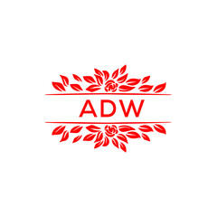 Obraz na płótnie Canvas ADW logo design template vector. ADW Business abstract connection vector logo. ADW icon circle logotype. 