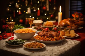 Brazilian christmas dinner table