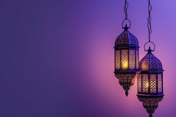 Fototapeta na wymiar desktop wallpaper background with arabic light of ornament isolated on mauve background 