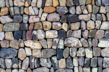 Background of stone wall texture. Closeup of stone wall texture.
