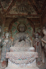 Statues at Maijishan Grottoes, Tianshui City, Gansu Province, China