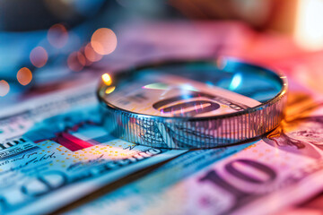 Financial currency and economy concept, showcasing money, coins, and banking in a business and finance background