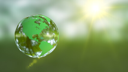 Spinning Water Globe, Earth Day Serenity