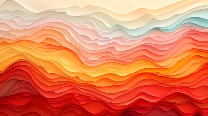 Fototapeta premium Vibrant Colorful Abstract Paper Wave Background, To add a unique and creative touch to any modern or contemporary design project, or to be used as a