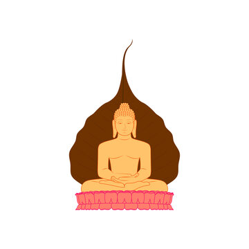 Mahavir sitting on lotus with transparent background