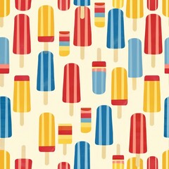 Popsicle seamless pattern summer concept